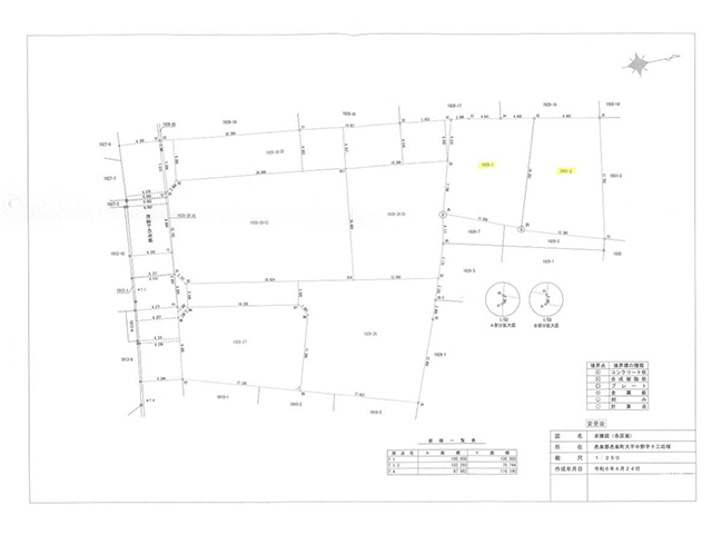 邑楽町中野1928-3，1931-2 区画